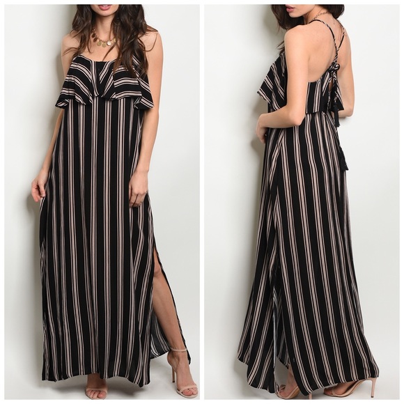 SUMMER CLEARANCE ❤️Stunning Stripe Ruffle Maxi - Picture 3 of 3